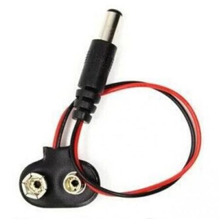 9v Battery Snap Connector + DC Jack Clip (Battery Connector Cap)