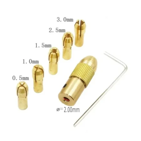 7pcs 2mm Mini Drill Chucks For Rotary Power Tools Dia 0.5mm/1.0mm/1.5mm/2.5mm/3.0mm