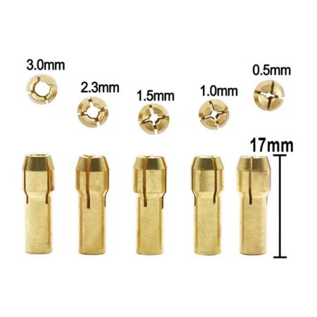 7pcs 2mm Mini Drill Chucks For Rotary Power Tools Dia 0.5mm/1.0mm/1.5mm/2.5mm/3.0mm
