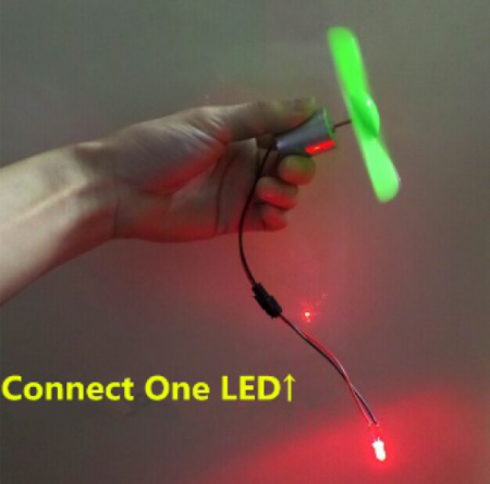 90mm Big Four-Leaf Micro Wind Generator DC Motor with Propeller and LED