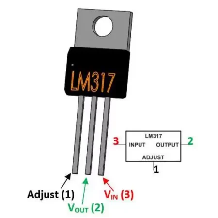 LM317T Adjustable Voltage Positive Regulator 1.5A