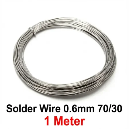 Solder Wire 0.6mm 7030 — 1 Meter High Quality, Rosin‑Core