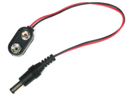 9v Battery Snap Connector + DC Jack Clip (Battery Connector Cap)