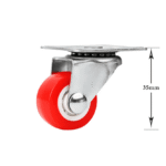 Red Caster Free Wheel 30mm for Robot | Nylon & Metal