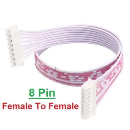 JST XH 2.54 8 Pin Connector Set Wire Double End Female to Female 30CM White
