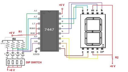 7447 IC BCD to 7-Segment Decoders/Drivers Common Anode