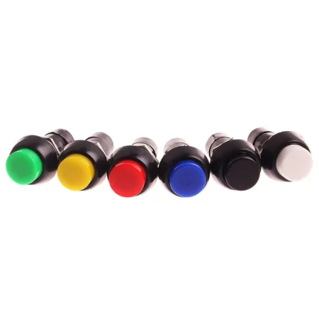 12mm 2-Pin Self-Locking Round Plastic Push Button Switch
