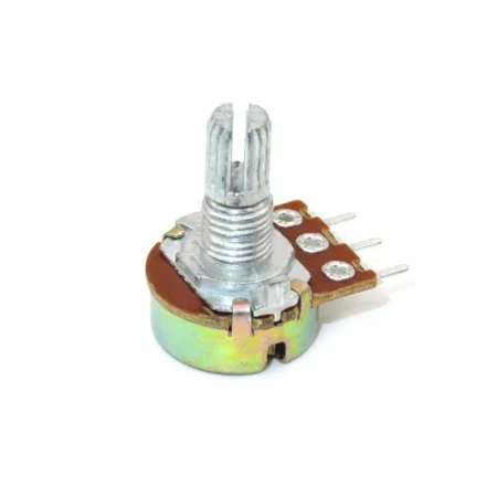 Metal Rotary Potentiometer B500K 500KΩ 3-Pin 15mm Shaft