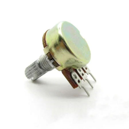 Metal Rotary Potentiometer B250K 250KΩ 3-Pin 15mm Shaft