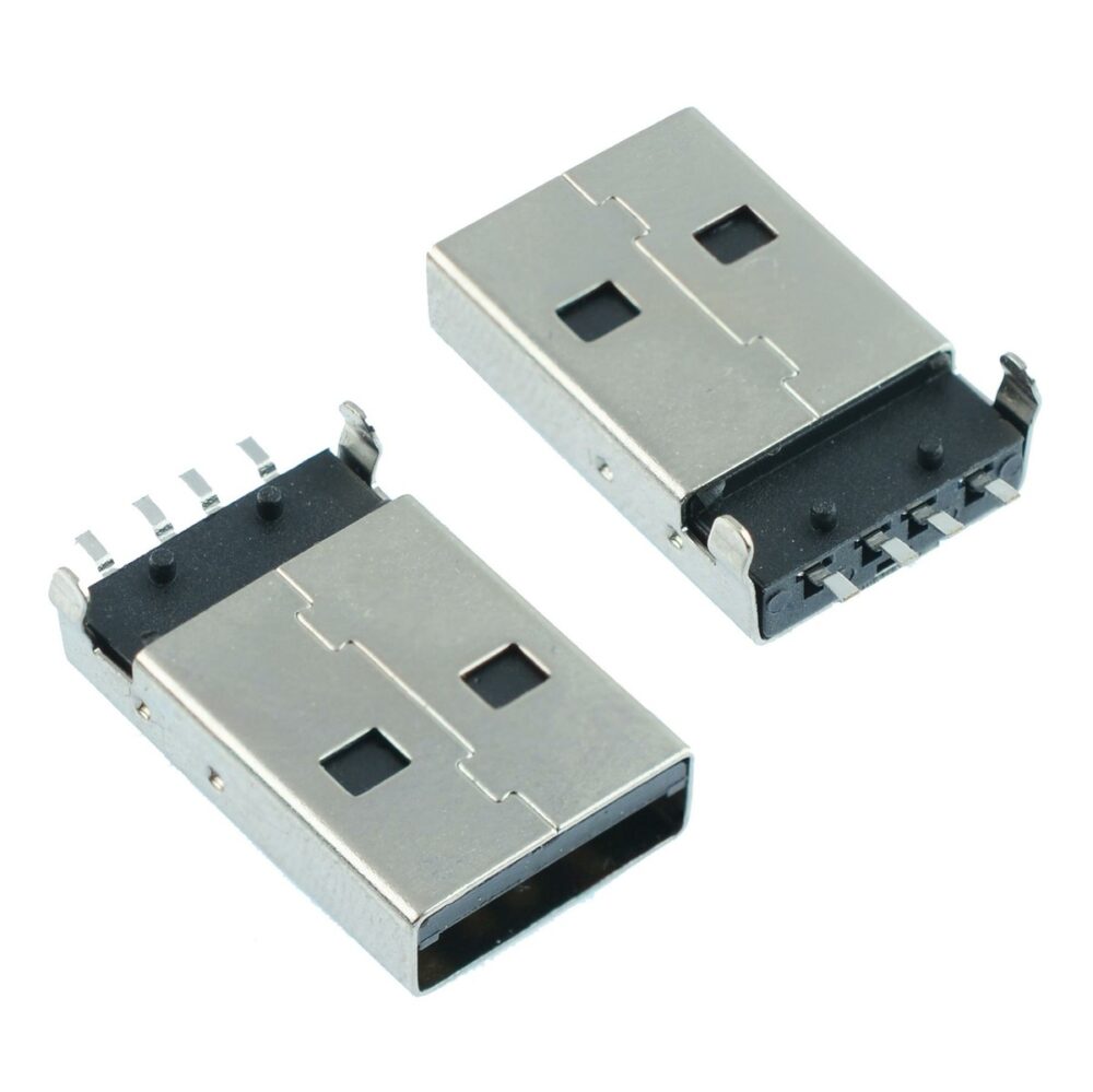 Male USB Connector Type A SMD Black (USBmale1)