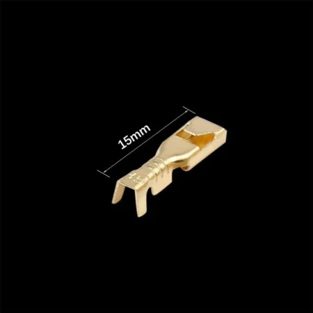 2.8mm Female Terminal – Gold-Color Brass Receptacle (Single Piece)