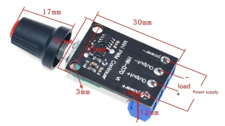 DC 10A PWM Motor Speed Controller Low Voltage Adjustable Drive Module