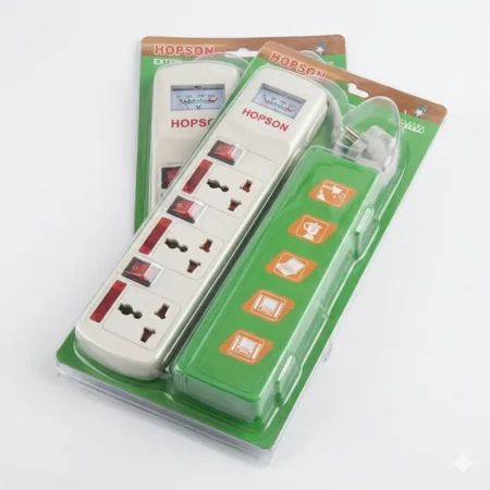 Hopson Power Strip Extension socket 3 Slots 10A 2000 Watt