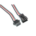 4 Pin JST SM Male & Female Connector Pair with 20cm Cable – 2.54mm LED Wire Plug