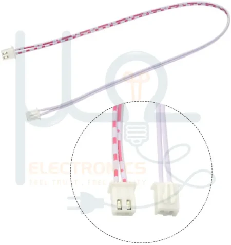 JST XH 2.54 2 Pin Connector Set Wire Double End Female to Female 30CM White