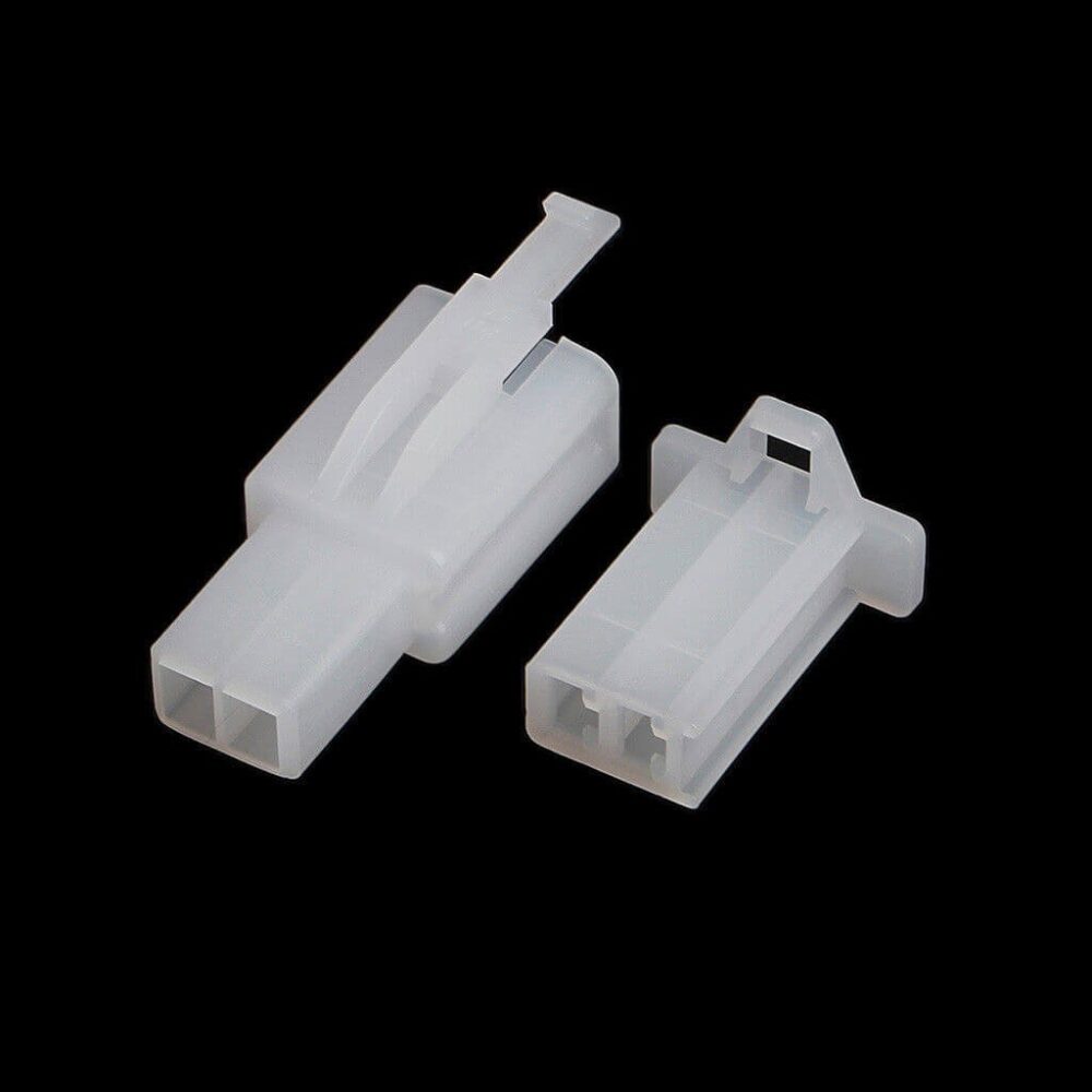 2 Pin 2.8mm Nylon Connector Plug Set Male & Female 