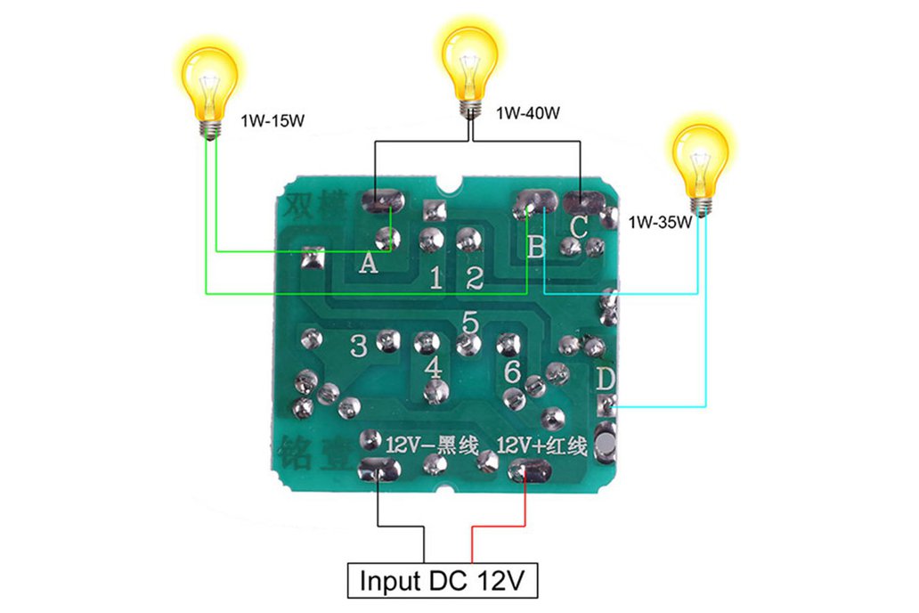 12V DC to 220V AC Inverter 40W MODULE pin out