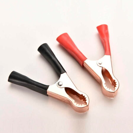 Large DC Crocodile Clips/ 2PCS / Red & Black 50A