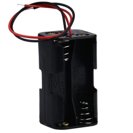 4 x AA Battery Back To Back Holder Case Box