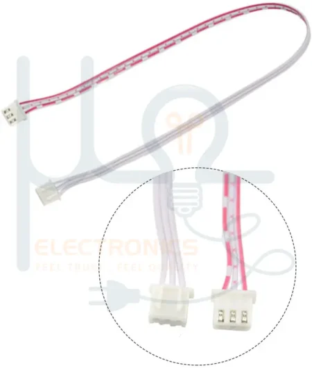 JST XH 2.54 3 Pin Connector Set Wire Double End Female to Female 30CM White