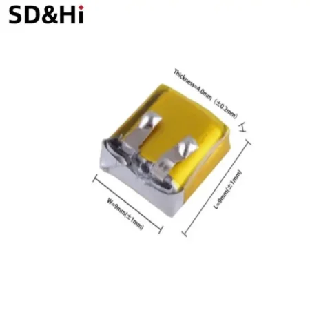Polymer Li-Ion Single Cell Battery 3.7V 30mAh 10*10*4mm