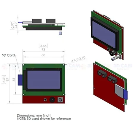Ramps 3D printer 128×64 Smart LCD controller for ramps 1.4