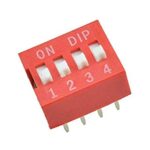 4 Way Dip Slide Switch 2.54mm Pitch Dial switch