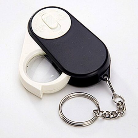 Magnifier With LED And Key Chain 10X Lens