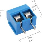 2 Pin PCB Mount Screw Terminals Block Pitch 5mm Blue