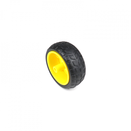 65mm Robot Car Wheel Grade B for BO DC Motors (Yellow)