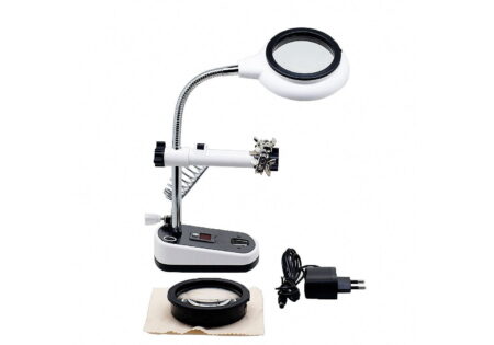 High Magnification with Auxiliary Clamp LED Magnifier MG16075-8L