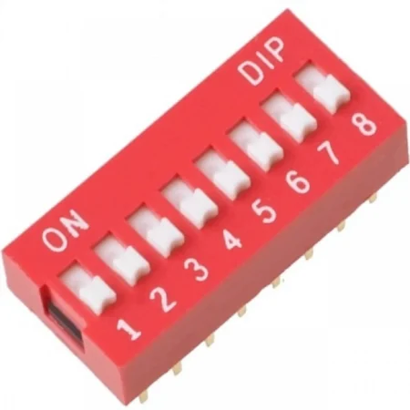 8 Way Dip Slide Switch 2.54mm Pitch Dial switch