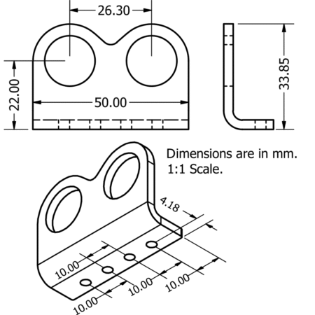Ultrasonic Sensor Mounting Bracket For HC-SR04 Transperant