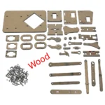 DIY Wood Robot Arm Manipulator Mechanical Arm Kit (not-including Servo and Board)