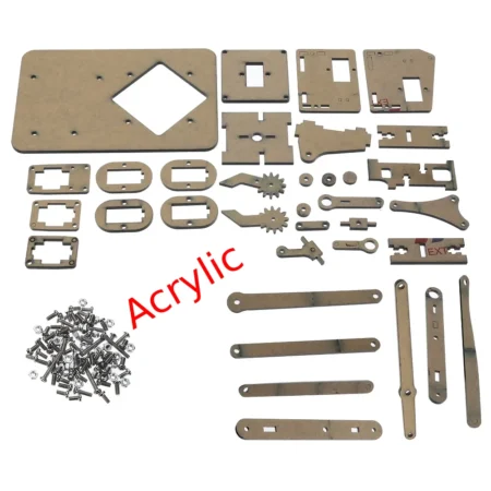 DIY Acrylic Robot Arm Manipulator Mechanical Arm Kit Trans (not-including Servo and Board)