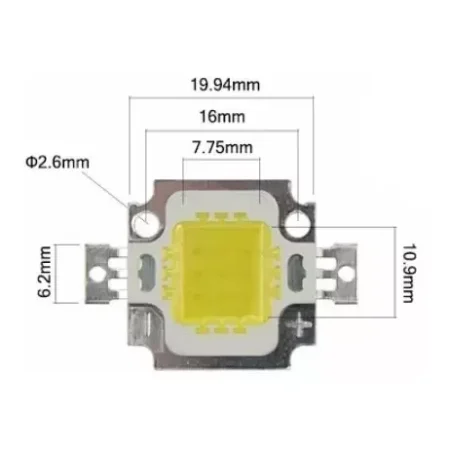 White SMD LED 10 watt High power bead chips 12V