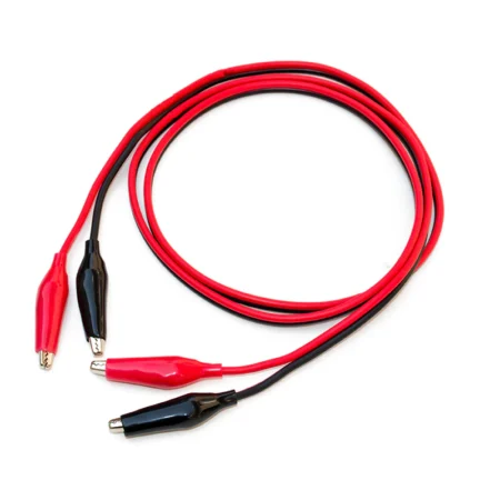 Double-ended Crocodile Clips Cable Alligator Clips Wire Testing Wire Red & Black Color Length 1M