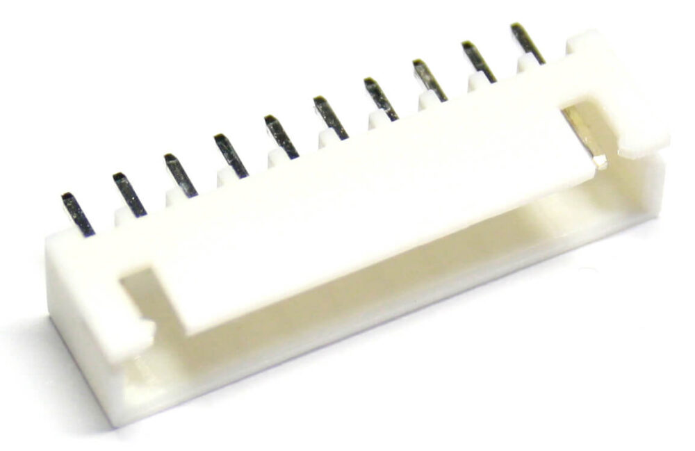 JST Connector 2.54mm Pitch 10 pin XH2.54 Polarized Male on PCB XH-10A