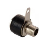 Banana Plug Short 4 mm Female Black color