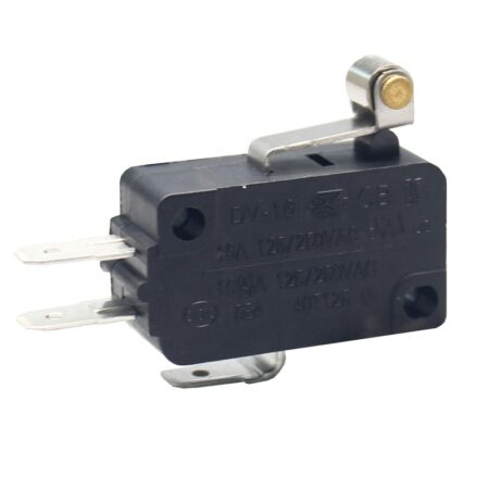 Limit Switch Small Arm with Roller Wheel 28 x 15.5 x 9.5 mm 250vAc 15A