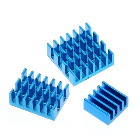 Heat Sink Set for Raspberry Pi 4B Board Blue 3 PCS