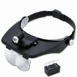 Headwear LED Magnifying Loupe Glass MG81001-A with Interchangeable Lenses