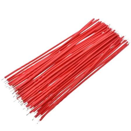 Motherboard, PCB, Breadboard Jumper Cable 100mm 24AWG Red 1Pcs