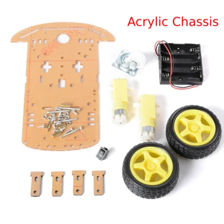 2WD Transparent Robot Smart Car Chassis for Arduino Acrylic Chassis