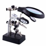 MG16129-C Welding Magnifying Glass 5 LED Auxiliary Clip Magnifier 3 In1