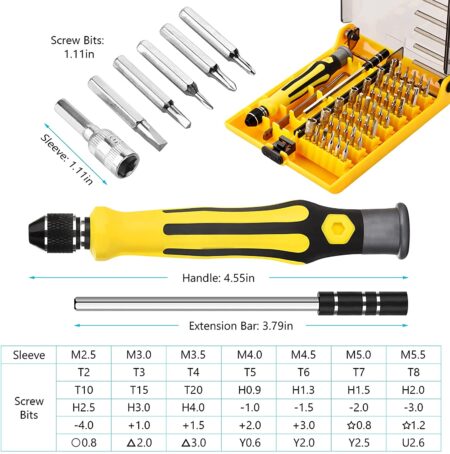 45in1 Mini Screwdriver Set 45 Screwdrivers kit