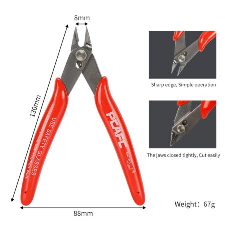 Wire Cutters PCAFC Model 170 Diagonal Pliers Clamp Hand Mini Snips Stainless Steel Nipper Trimmer Tools Blue