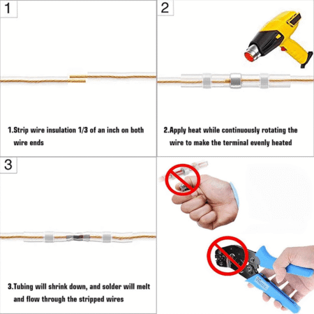 6mm Electrical Waterproof Seal Heat Shrink Splice Wire Sleeve Yellow 1pcs