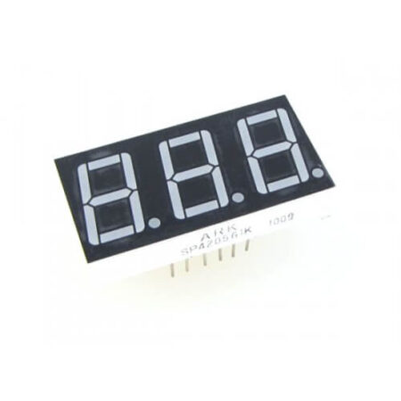 5631BS 3-Digit 7 Segment LED Display – 0.56 inch – Red – Common Anode