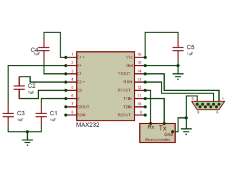 MAX232CPE PDIP-16 RS-232 Interface IC
